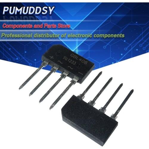 10PCS GBL406 GBL408 4A 600V BL406 ZIP rectifier bridge pile of single DIP-4 new