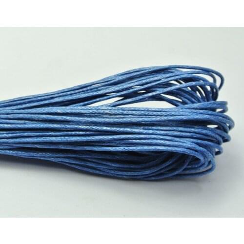 100 Meters Blue Waxed Cotton Beading Cord 1mm for Bracelet Necklace