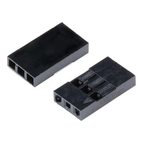 100pcs Dupont Head 2.54mm 3P 1X3P Dupont Plastic Shell Pin Head Connector Jumper Wire Cable Housing Plug Female