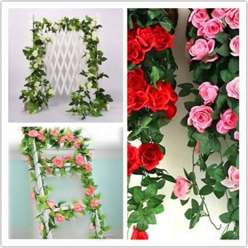 13 fllowers 2.5M artificial flower garland ivy vine fake vine leaves leaf home party Home Furnishing decoration wedding decor