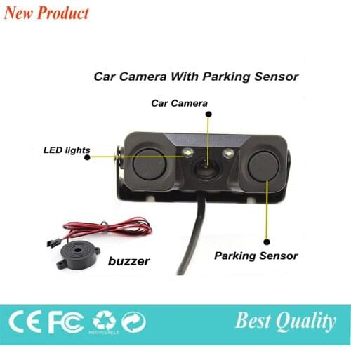 Promotion Car Parking Camera Sensor Rear View Camera with 2 Sensors Indicator Bi Bi Alarm Car Reverse Radar Assistance System