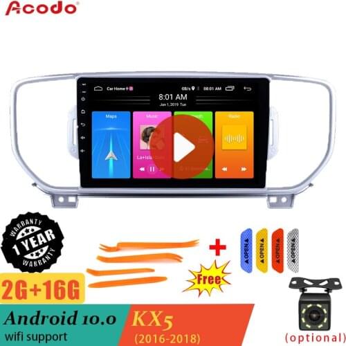 ACODO 2G RAM+16G ROM Android 10.0 Car Radio Multimedia Player For KIA KX5 2016-2018 Navigation GPS 2 din