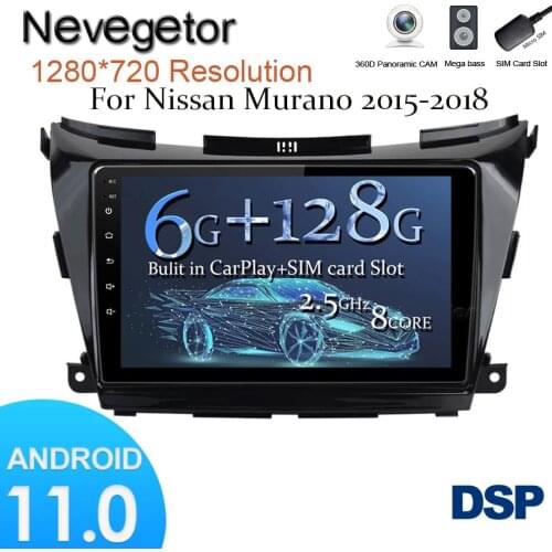 Android 11 Car Radio GPS For Nissan Murano / Z52 Multimedia 2015 to 2020 Stereo 2Din DSP HD IPS 1024*600 Carplay HDMI 6Gb+128Gb