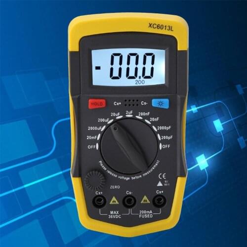 Capacitance Tester Digital LCD Capacitance Meter Capacitor Tester mF uF Circuit Gauge Capacitor Tester