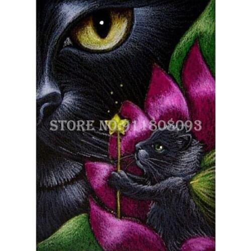 DIY Diamond Embroidery Full Drill Diamond Painting Cat Animal Cross Stitch Kits Rhinestones Flowers Mosaic Handicraft Home Decor