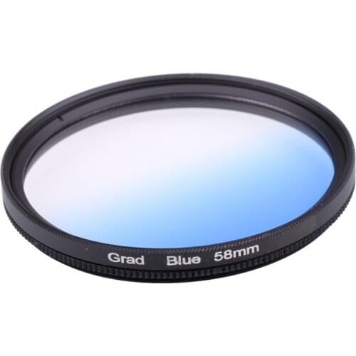 Camera Filter 58mm Gradual Blue Color lens Filter for Nikon D3100 D3200 D5100 SLR Camera lens