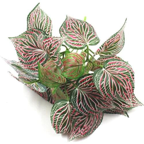 Fake Plants Fern Grass Artificial Flowers Plastic plant Wedding Wall Outdoor Decor Green simulation Leaf for Home Garden Decor