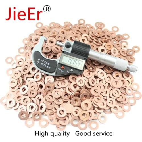 JieEr F00VC17503(7mm*15***1.5mm) for INJECTOR NOZZLE COPPER washer F 00V C17 503 Auto Injector Spare Parts Copper Shim