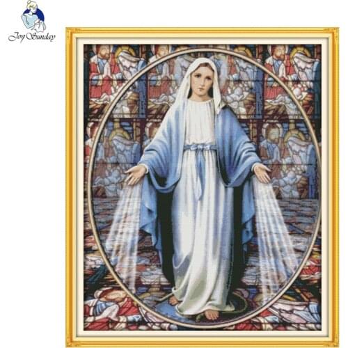 Joy Sunday Virgin Mary (6) Counted Cross Stitch DIY 14CT and 11CT For Embroidery Home Decor Needlework Factory Wholesale