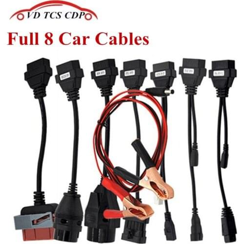 Adapter Cables For VD TCS CDP OBD2 OBDII Cars Diagnostic Interface Tool Full set 8 Car Cables For Delphis VD DS150E CDP Cable