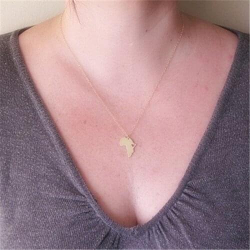 Map of Africa necklace Europe and the United States new hot selling map necklace gift to his girlfriend