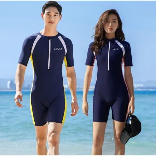 Bathing Suit Women One Piece Swimsuit Conservative Bathing Suit Beach Skirts Burkinis Short Pants Swimming Suit for Women Man