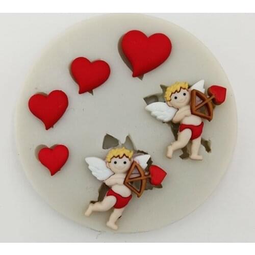 Minsunbak New Cupid Silicone Mold New Cupid Silicone Mold Cake Decorating Tool Chocolate Sugarcraft
