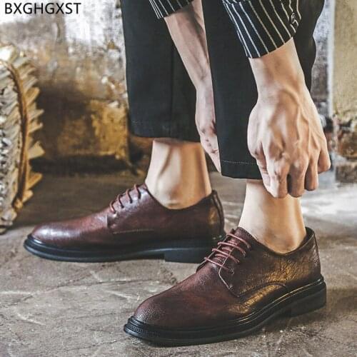 Brown Men Dress Shoes Formal Black Leather Shoes Men Luxury Designer Office Shoes for Men 2021 Zapatos De Hombre Chaussure Homme