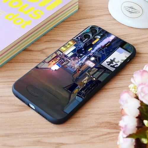 For iPhone Night In Japan Print Soft Matt Apple iPhone Case 6 7 8 11 12 Plus Pro X XR XS MAX SE