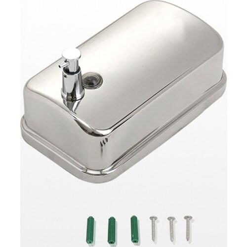 Soap Dispenser Stainless Steel Wall Mount Soap Dispenser Bathroom Or Kitchen Manual Liquid Soap Box Stainless Steel 17oz/500ml