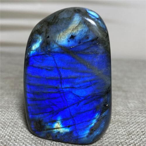 Natural Genuine Original Labradorite Crystal Quartz Home DecorationChakra Healing Raw Moonstone Specimen Palm