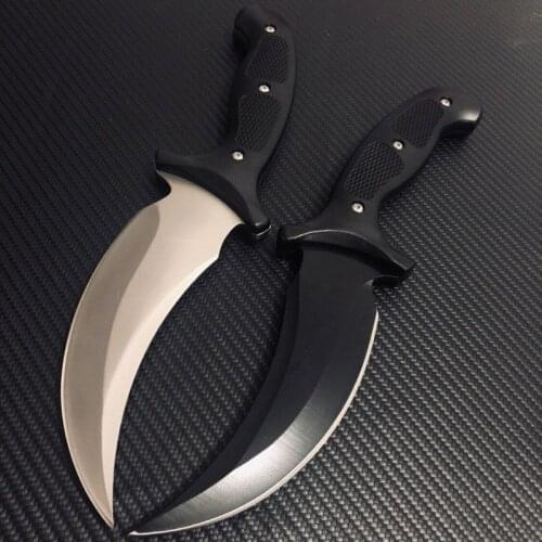 High Hardness Machete Hunting Knife Tactical Fixed Blade Slaughter Knives Military full tang Rambo Outdoor Survival camping tool