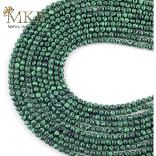 Wholesale 3mm Malachite Chrysocolla Stone Round Beads Space Loose Beads For Jewelry Making Diy Bracelet Jewellery Strand 15