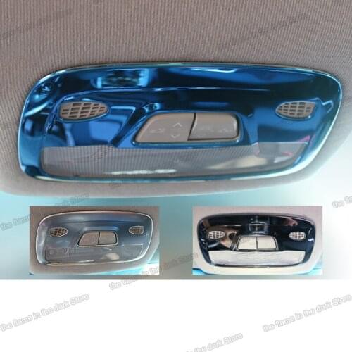 Lsrtw2017 Stainless Steel Car Interior Roof Reading Light Frame Trims for Chevrolet Cavalier 2017 2018 2019 Auto Accessories