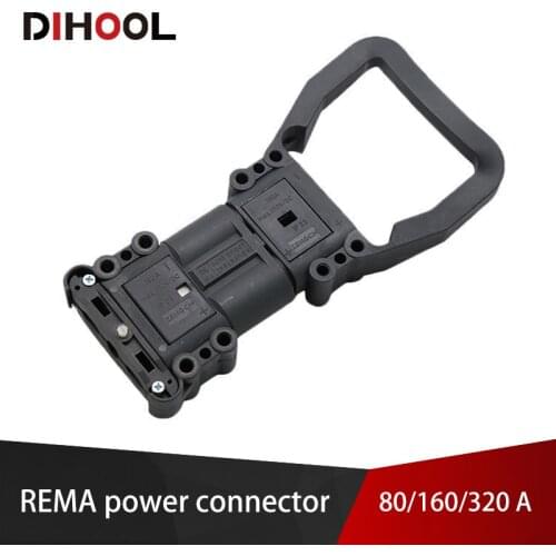 80A/160A/320A REMA Battery Connectors 150V Anderson Forklift Power Connector Charging Industrial Plug for Electric Pallet Trucks