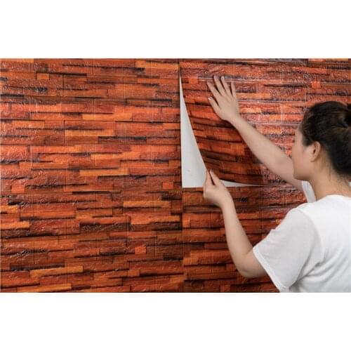 10PCS 77*70cm Self adhesive 3D DIY Wallpaper brick Wallpaper Waterproof TV Background wall stickers Living Room HOME Decor