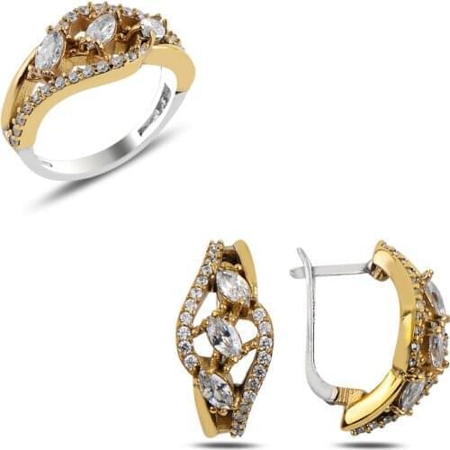 Silver 925 Sterling Zircon Cubic Zirconia Authentic Set