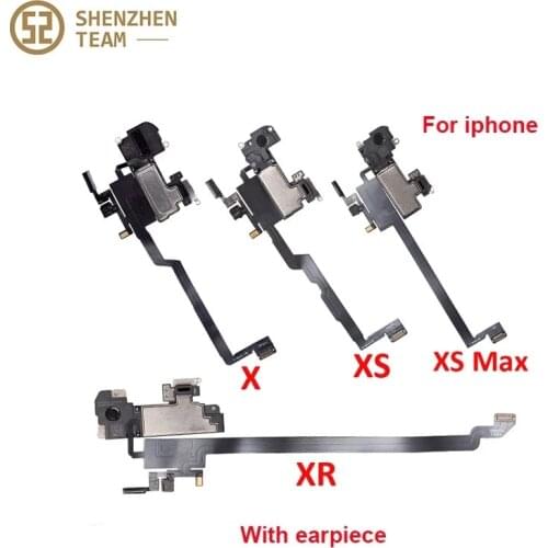 SZteam Earpiece Flex Cable for iPhone X XS MAX XR with earpiece Ear Sound Speaker Ear Pieces Ribbon Flex Cable Assembly Repair