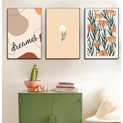 Modern Morandi Decorative Painting Core Geometric Hanging Painting Minimalist Poster Canvas Print Picture for Home Bedroom Decor