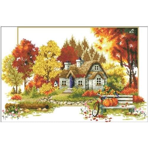 Embroidery Package Cross Stitch Kits Unopen New Luxurious New Season-Autumn DIY Handicraft Embroidery Kit Free shipping