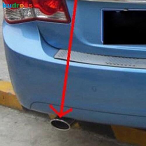 For Chevrolet Cruze 2009 2010 2011 2012 2013 2014 Stainless Steel Rear Exhaust Muffler Tail Pipe Cover Trim Car Accessories
