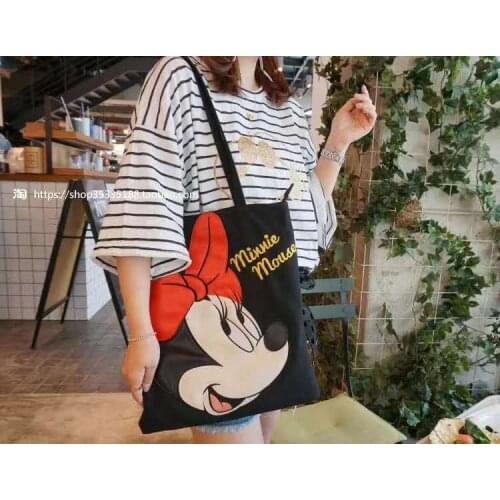 Disney women handbag canves shoulder bag cartoon girl shopping bag mickey mouse girl bags