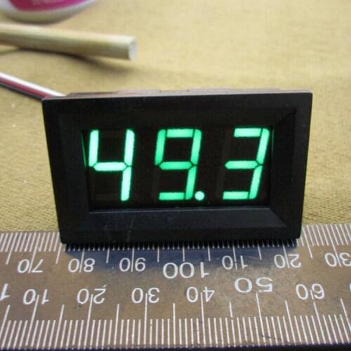 1pc LED Vehicles Motor New 0-100V Green Mini Digital Voltmeter Voltage Panel Meter 48*29*21mm
