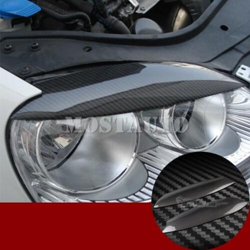 For Volkswagen Golf 5 R32 MK5 Carbon Fiber Headlight Eye Lid Eyebrow Cover 2005-2007 2pcs Car Accessories Interior Car Decor