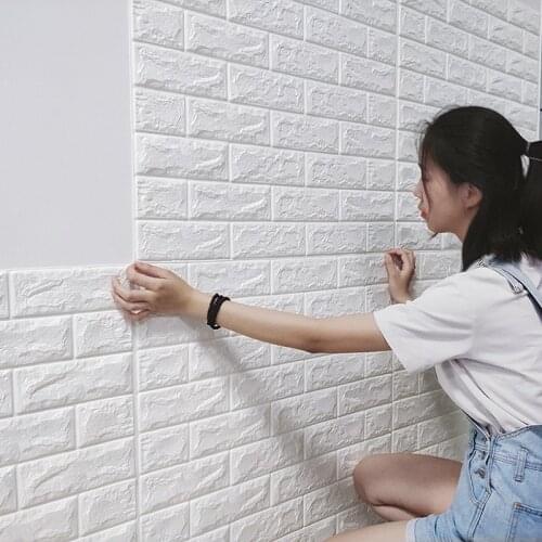 3D Brick Wall Stickers Wallpaper Decor Foam Waterproof Wall Covering Wallpaper living Room Decoration Wall Decor