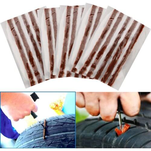 Youwinme 50pcs Automobile Repair Car Tyre Puncture Strips Motorcycle Tire Bike Tubeless Scooter Seal Rubber Tools