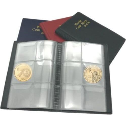 60 Pockets Coins Holders Album Money Organizer Storage Bag Coin Collection Album Book