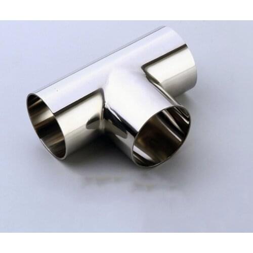 89mm 3.5" Pipe OD Butt Welding Tee 3 Way SUS 304 Stainless Steel Sanitary Fitting Spliter Homebrew Beer Wine