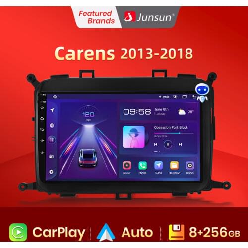 Junsun V1 Android 10 AI Voice Control 4G Carplay DSP Car Radio Multimedia Player GPS For KIA Carens 2013-2018 2din 2 din dvd