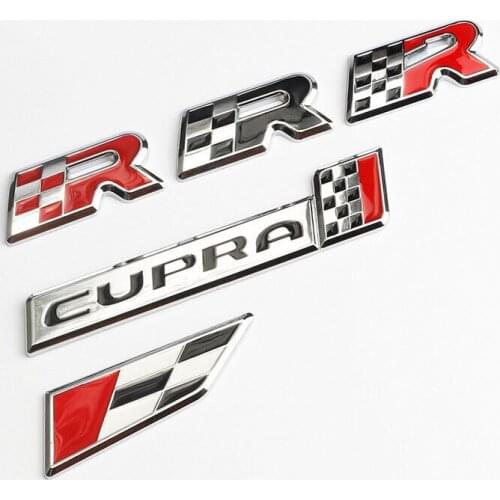 Car 3D Metal Decals Sticker For Seat Leon Altea Ibiza Fiat 500 Panda Bravo Punto CUPRA R Trunk Body Emblem Badge Styling Sticker