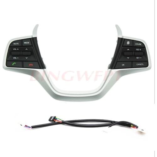 Car Bluetooth Button Control Volume Channel Phone Cruise Control Steering Wheel Buttons Switch For Hyundai Elantra 1.6L