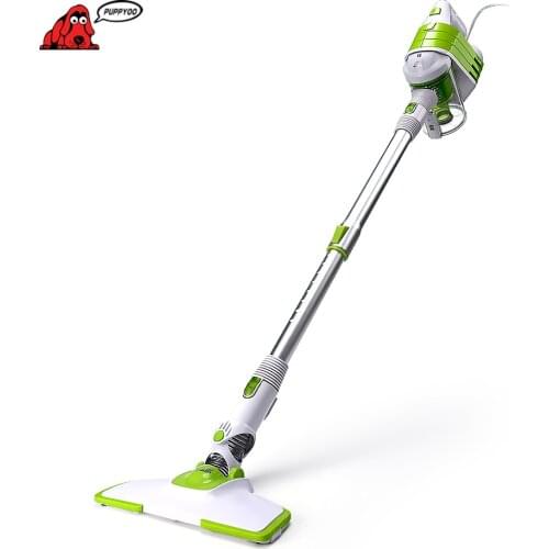 PUPPYOO Low Noise Home Rod Vacuum Cleaner Handheld Dust Collector Household Aspirator White&Green Color WP521