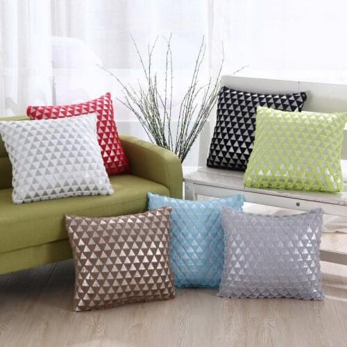 Bronzing Geometric Plush Pillowcase Home Decor Cushion Cover 45*45cm Cotton Linen Pillow Covers Sofa Cushions Pillow Cases 0622