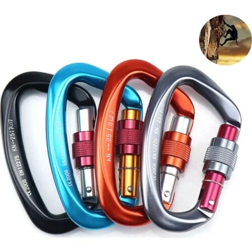 Boutique 25KN Climbing Carabiner Professional Rock Buckle Security Safety Master Lock Outdoor Mountaineering Caving Equipment