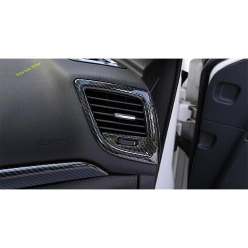 Lapetus Dashboard Left + Right Side AC Air Outlet Vent Frame Cover Trim Carbon Fiber Style Interior Refit For Mazda 3 2017 2018