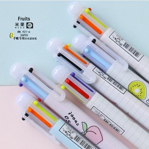 Love Taste Fruits 6 Colors Chunky Ballpoint Pen School Office Supply Gift Stationery Papelaria Escolar