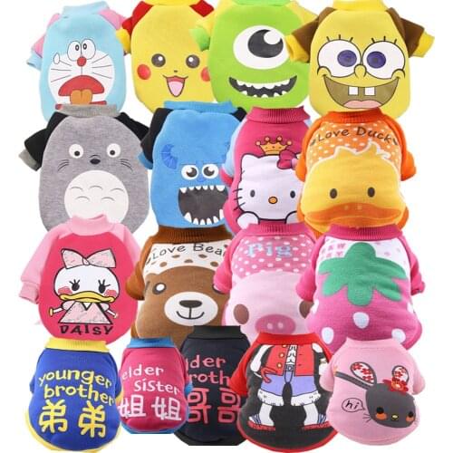 Pet Cute Clothes Spring Clothes Teddy Pet Supplies Cartoon Cute Cat Sweater Golden Dog Costume Pet Clothes Accessories