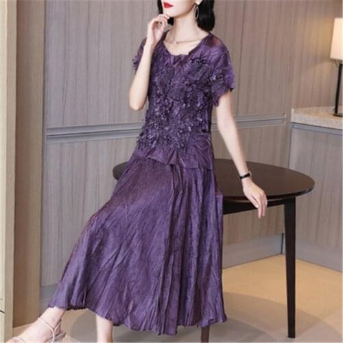 Miyake pleated suit womens summer 2021 new fashion womens clothing small fashion slim slimming casual two-piece jacket + skirt