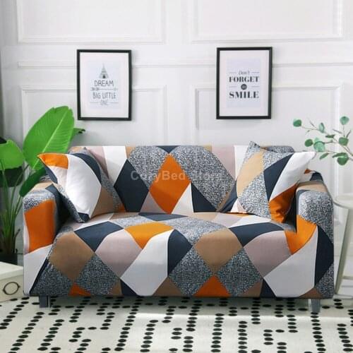 Fashion Geometry Elastic Sofa Cover Polyester Corner Funda Sofa Couch Slipcover Chair Protector L Shape Need 2 Pcs Luxury Modern