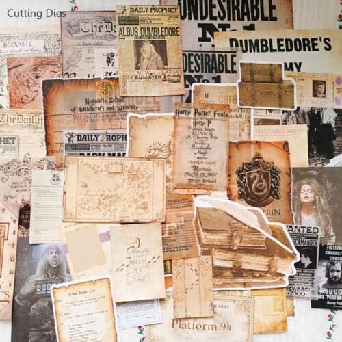 Junk Journal Large Size Retro Travel Paper Diy Scrapbooking Collage Album Week Diary Decoration Background Paper